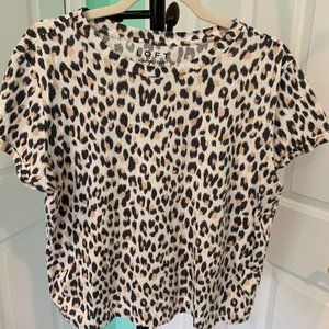 LOFT leopard print short-sleeve tee